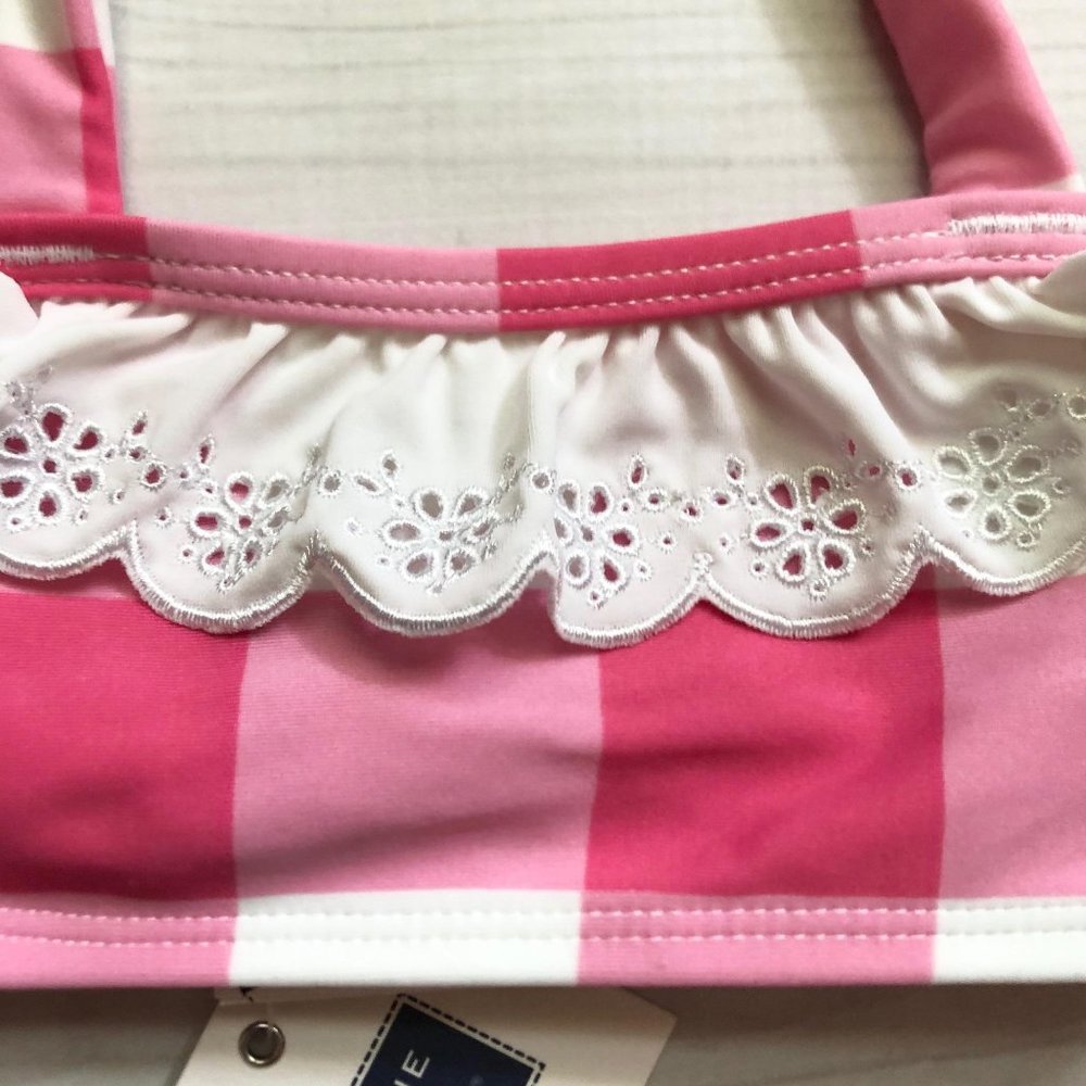 NWT Janie and Jack Pink White Checked 6-12 Months - Picture 2 of 4